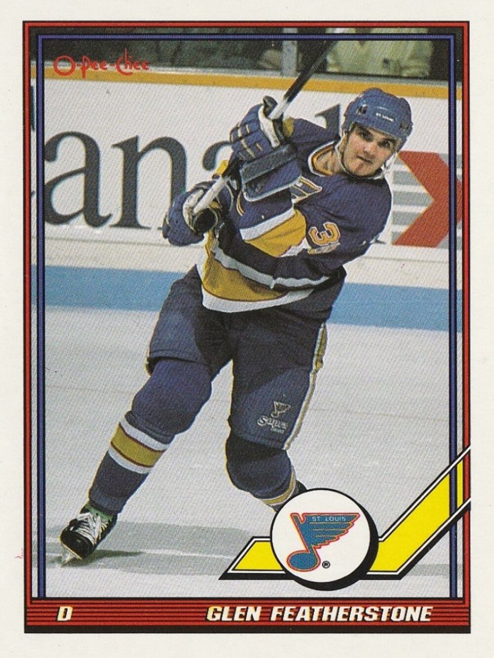 Glen Featherstone - 1991 O Pee Chee Hockey Card